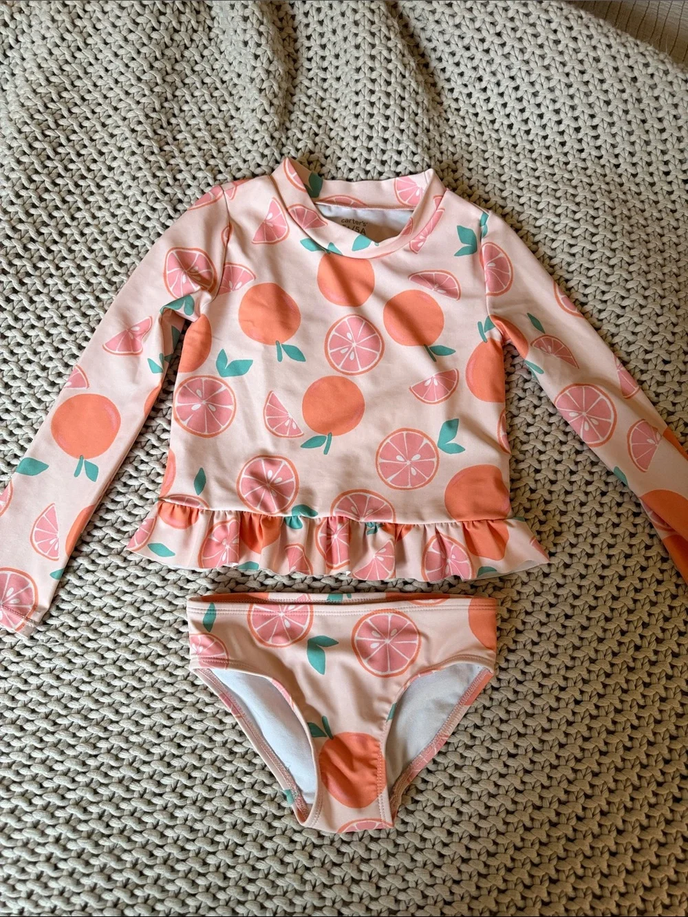 Carter’s toddler girls rash guard bathing suit